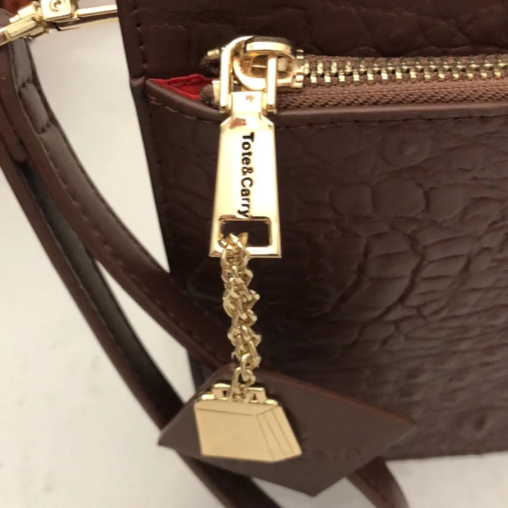 TOTE& CARRY BROWN APOLLO CLUTCH BAG WOMENS SIZE L